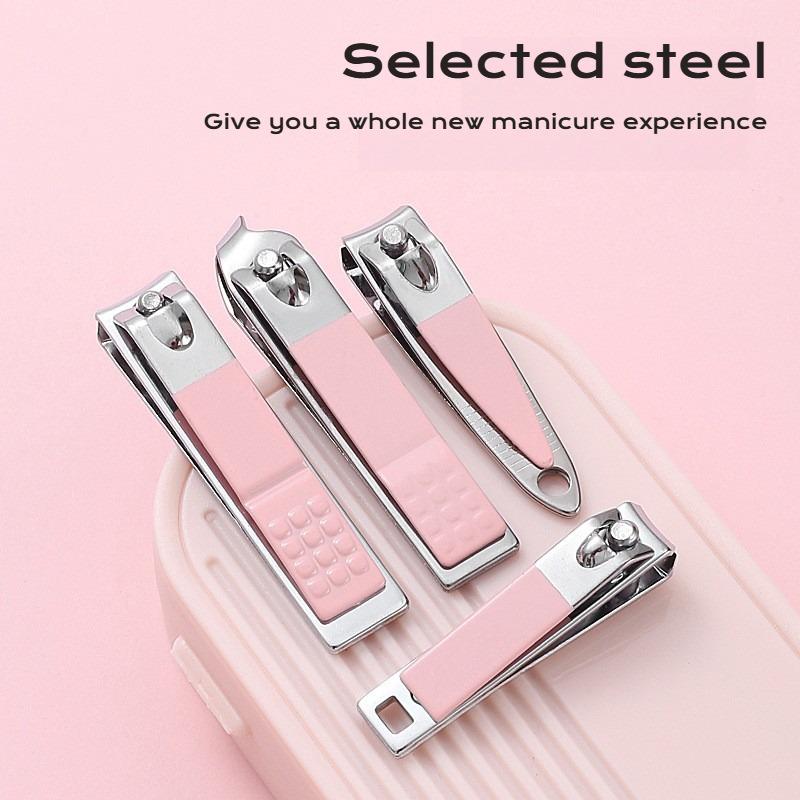 8/10/14 Pieces Stainless Steel Nail Clipper Set Manicure Pedicure Tools Kit with Nail File Cuticle Scissors forHome Travel Gifts