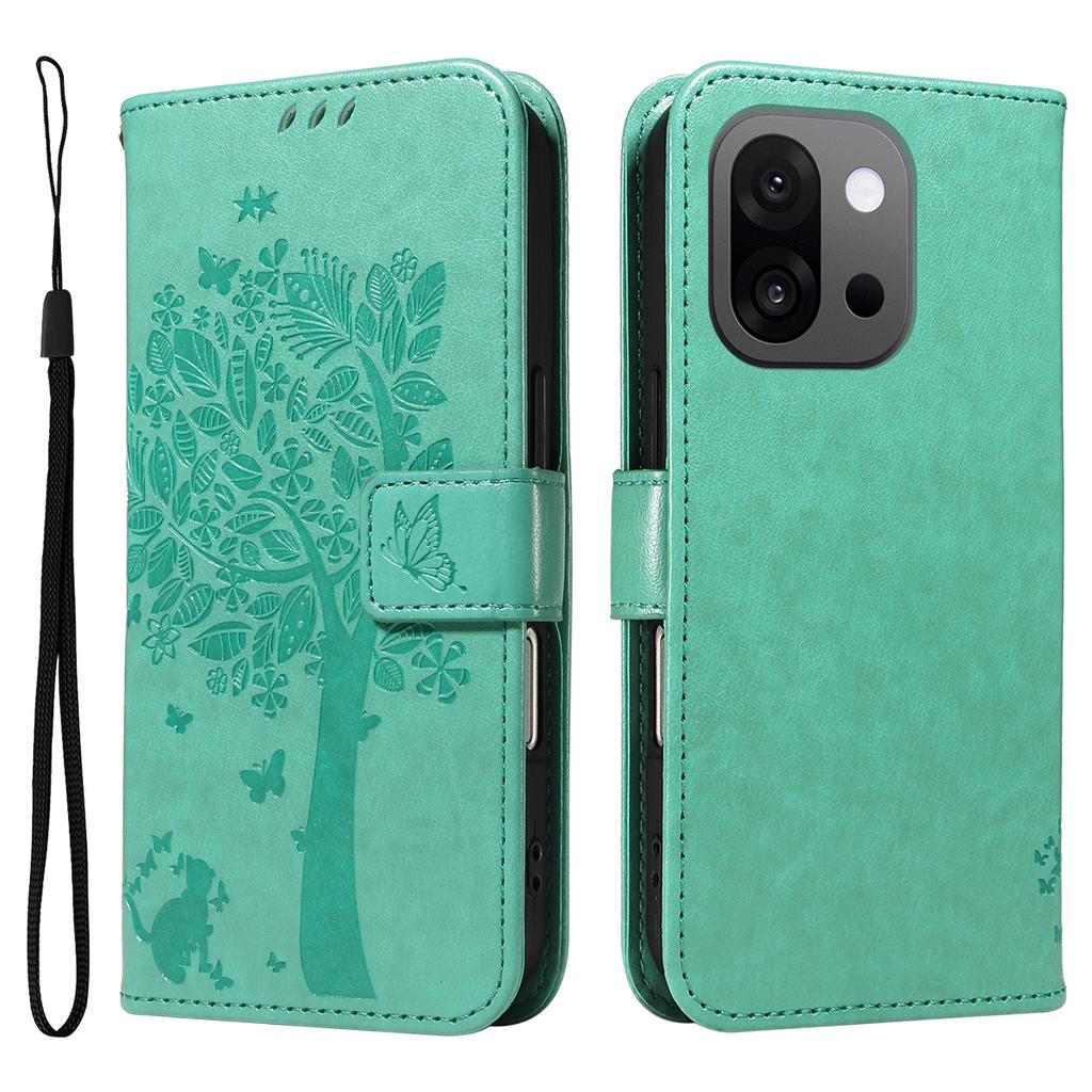 For OnePlus 13T 5G Phone Case with Stand Cat Tree Pattern Leather Wallet Mobile Cover