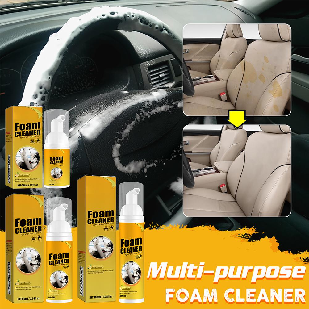 Versatile Foam Stain Remover Lemon Fragrance Non Corrosive Multi Surface Foam Cleaner For Car Seats Dashboard Household Clean