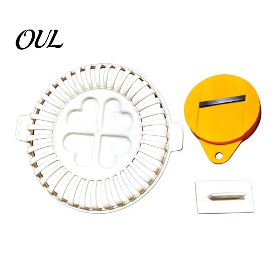 DIY Potato Slicing Tool Microwave Chip Maker, Stainless Steel Slicer Crispy Snack Vegetable Cutter with Guard Cooker, Healthy Oil Free Homemade Chips