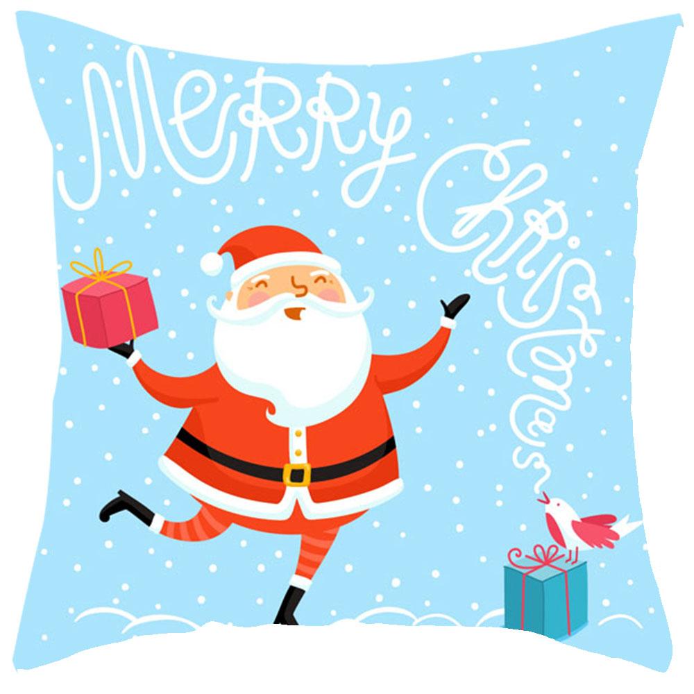 Рождественское украшение милый Санта олень принт наволочка для подушки дома гостиная диван украшение наволочка 45x45 см