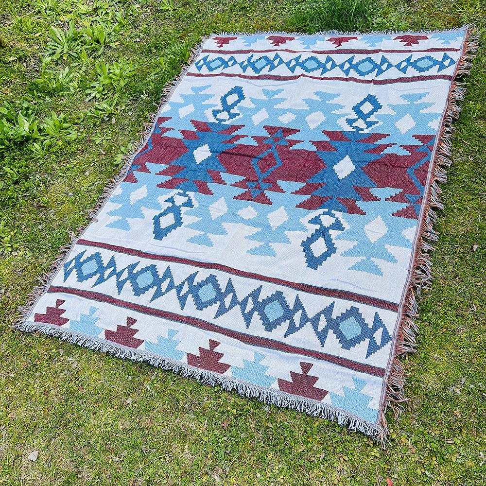 Проволочное одеяло Одеяло для кемпинга Одеяло для пикника Одеяло для дивана Многофункциональное Этническая волна Западное Азиатское одеяло Уличное одеяло