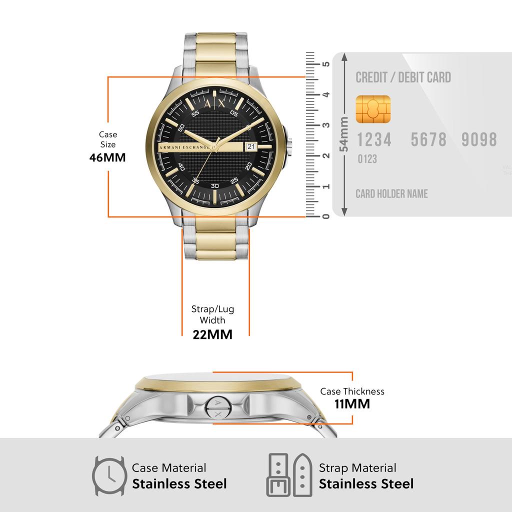 Armani Watch HAMPTON AX2453 Silver Gold [AX Exchange] Men's &