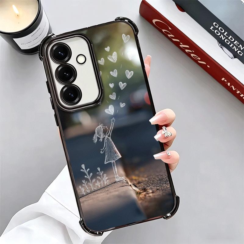 Милый детский стиль рисования природы Мягкий чехол для телефона для Samsung A17 A27 A07 A37 A57 A16 A56 A15 A55 A14 A54 A13 A53 A26 A36 A25 A35