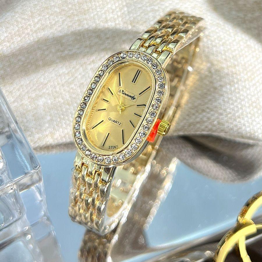 French Womens Luxury Crystal Women Bracelet Watches Fashion Diamond Ladies Quartz Watch Steel Female Party Wristwatch Elegant