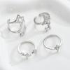 4Pcs/Set Gothic Irregular Geometric Starry Opening Rings for Women Men Fashion Personality Punk Rings Party Jewelry Accessories