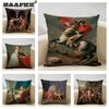 Neoclassicism Home Decorative Napoleon Oil Painting Sofa Throw Pillow Case Rome Spartacus Jacques Luis David Art Cushion Cover