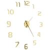 VidaXL Horloge Murale 3D Design Moderne XXL Doré Décoration de Maison Salon 50640