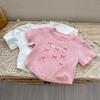 Children's Girls T-Shirts Bowknot Letter Printing Short Sleeve Top Kids Cotton Tees Clothes For Baby Girls Summer