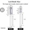 50PCS 3MM F3 LED Diode DIY Kit Ultra Bright Light Emitting Diode Transparent LED Lamp Orange Red Yellow Blue Green