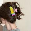 1pc Cartoon Pencil Hair Clip for Women, Back of Head Hair Clip, Cute Smiling Shark Clip