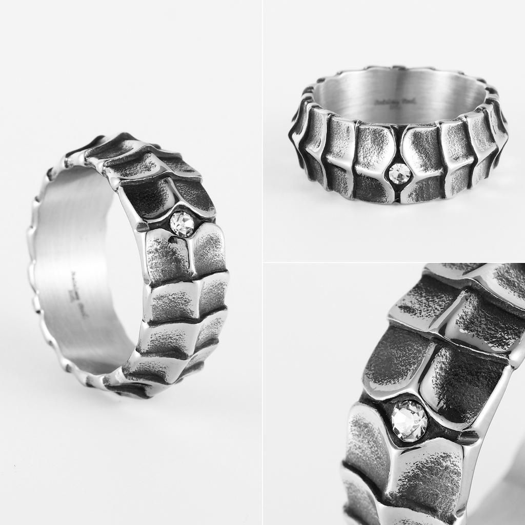 Кольца мужские из нержавеющей стали Eivil Dragon Scales Punk Trend для женщин Байкерская модная бижутерия Подарок на Хэллоуин