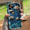 Phone Case: 2D flat, fits iPhone 18, 17, 16, 15, 14, 13, 12Pro protective case, felt starry sky, perfect Christmas and Halloween holiday gift