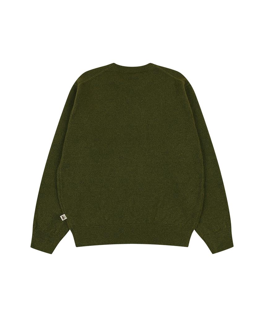 COBMASTER Logo Crew Neck Knit [Khaki]