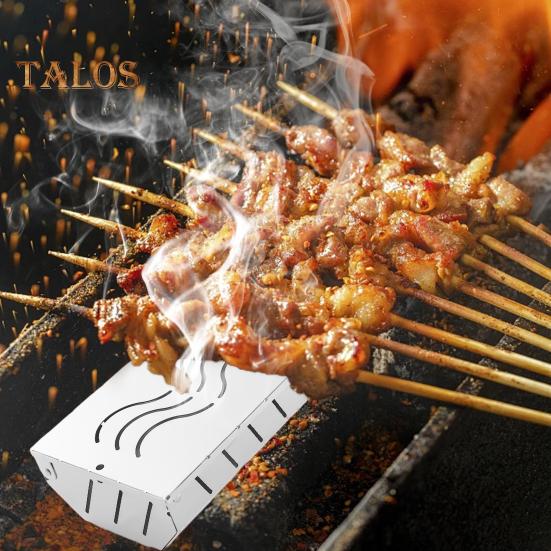 2 шт. дымовых коробок из нержавеющей стали для газового гриля с крючками добавляют дымный аромат газовым электрическим грилям дымовая коробка из щепы для газового гриля и древесного угля