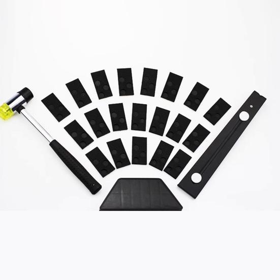 Набор для укладки ламината из 23 предметов с 20 напольными распорками, киянкой, монтажным блоком, монтажной лопаткой, инструментом для укладки виниловой плитки и деревянного пола