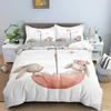 Gifts Cute Bunny Printing Polyester Duvet Cover Set HD Comforter Cover for Kids Bedding Sets Bedclothes Bedroom Decor