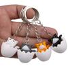 Adorable Cartoon Eggshell Cat Resin Pendants For Gift And Collection Purposes