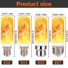 E12 E14 E27 B22 Светодиодные лампочки с эффектом пламени, 3 режима, мерцающая декоративная лампа