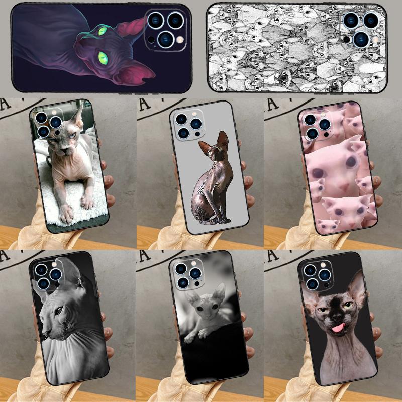 Sphynx Sphinx Cat Phone Case For iPhone 16 Pro Max 15 14 13 12 11 Pro Max Plus 12 13 Mini XR 16e Funda Cover