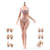 Scale Female Super Flexible Seamless Female Figure Body with Detachable Pale Large Miniature Action Figure Doll 1/6 Body, 12-inch, Legs, Skin,