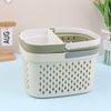 Пластиковая корзина-органайзер с ручками, дренажный контейнер для туалетных принадлежностей, штабелируемая корзина для хранения для ванной, кухни, лагеря, спортзала