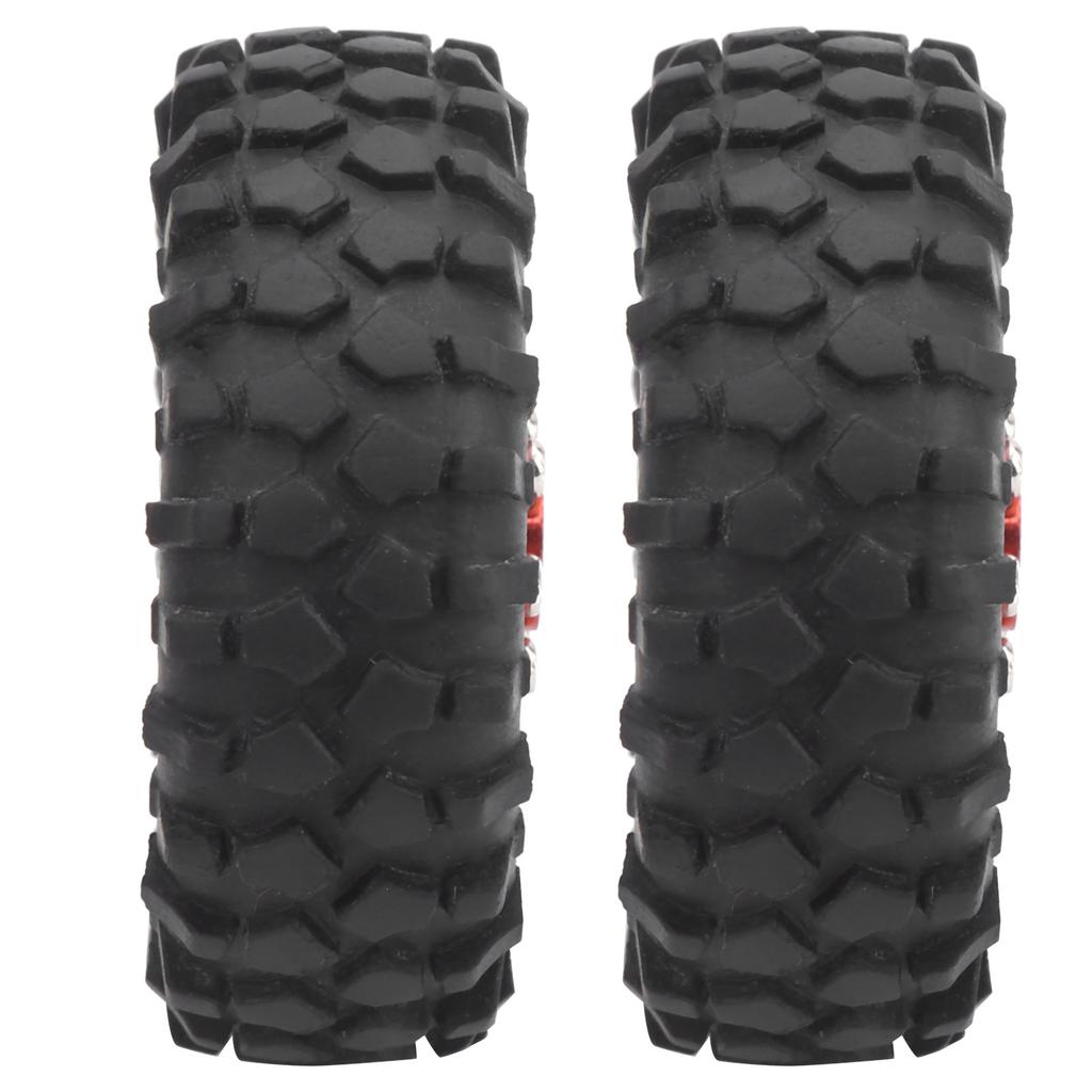 2Pcs Truck Wheel Rubber Tire 55mm Dia Aluminium Alloy Fit for WPL D12 1Celsius10 RC Car