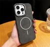 Для Magsafe Роскошные Гибридные Ударопрочные Чехлы из Кожи Для iPhone 11 12 13 14 15 16 Pro Max 16 Plus Магнитная Крышка для Беспроводной Зарядки