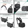 Сумка для фотокамеры Hakuba Ridge Shoulder Bag 10 AZ Black Хранится горизонтально с прикрепленным телеобъективом Большая вместимость Возможность установки на штатив Квадратный дизайн, который