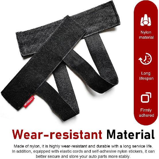 Car Trunk Organizer Strap, Elastic Nylon Trunk Storage Straps, Self-Adhesive Multifunctional Car Storage Strap, Universal for Most Cars SUVs Trucks