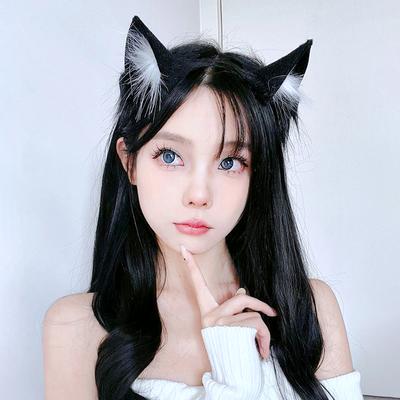 1 шт. Женская милая повязка на голову с кошачьими ушками на Хэллоуин, костюм для косплея, повязка на голову для девочек-лолит, забавные аксессуары для волос