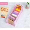 Dormitory Bra Closet Organizer for Socks Home Separated Underwear Storage Box 7 Grids Bra Organizer Foldable Drawer Organizer