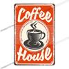 Coffee Vintage Signs Tin Metal  Art Iron Painting Decoration Cafe Pub Club Bar Retro Poster Wall Stickers Home Decor 20x30cm