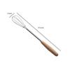 Useful Mini Egg Whisk Wooden Handle Manual Egg Beater Stainless Steel Egg Beater  Cooking