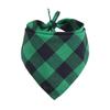 Plaid Triangle Towel Pet Scarf Soft Comfortable To Wear Fine Workmanship Water