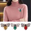 Gem Brooch Pin Bee Shape Suit Lapel Shawl Scarf Badge Wear-resistant Faux Silk Buckle