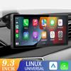 9.3” Portable CarPlay Android Auto Car Radio Multimedia Video Player Touch Screen With Remote Control Rearview Camera