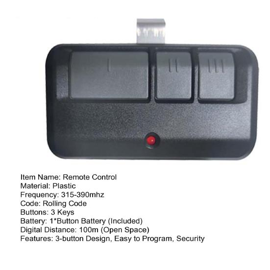 Пульт дистанционного управления для открывания гаражных ворот 893MAX для Liftmaster/для Chamberlain/для Sears Craftsman, 3-кнопочный дизайн, технология Security 2 с динамическим кодом