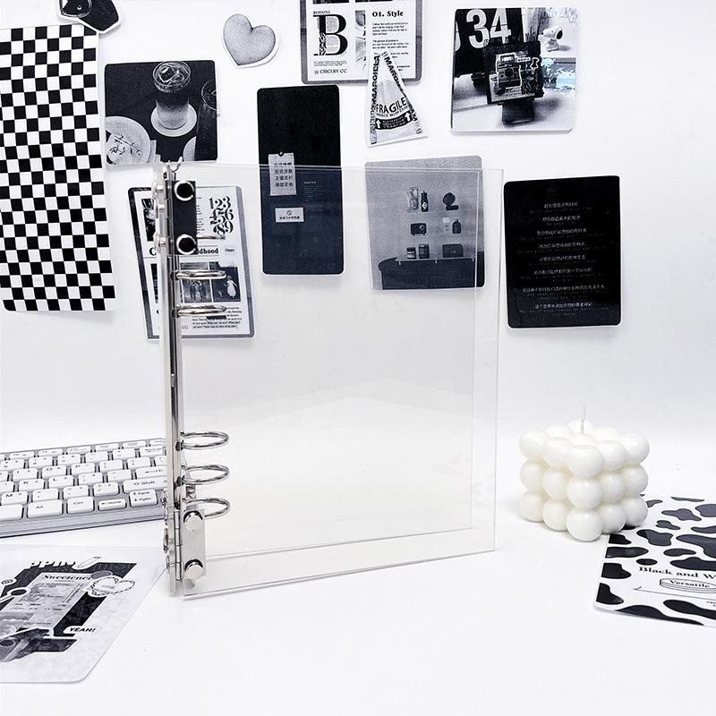 Блокнот-книжка формата А5 DIY с 6 отверстиями, акриловый, прозрачный, с отрывными листами