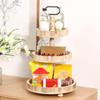 Wooden Cake Stand Dessert Plate Snack Rack Tea Party Serving Platter Tray Decorative Storage