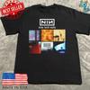 Перекрасить футболку Nine Inch Nails NIN Рок-группа Графический Черная футболка Унисекс футболка
