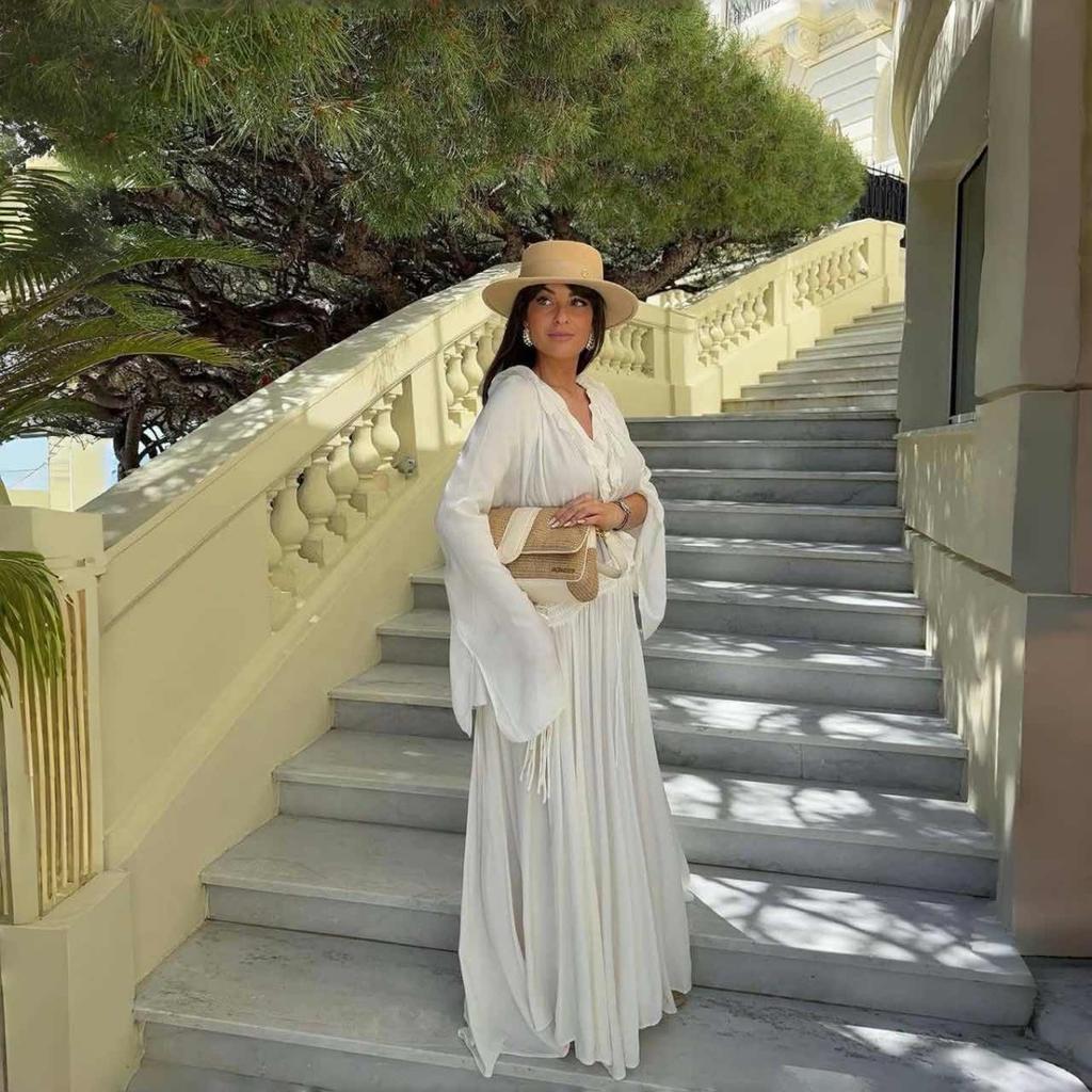 Элегантные белые свободные марлевые длинные платья женские повседневные с V-образным вырезом, расклешенным длинным рукавом, длинные халаты, новое женское уличное офисное платье