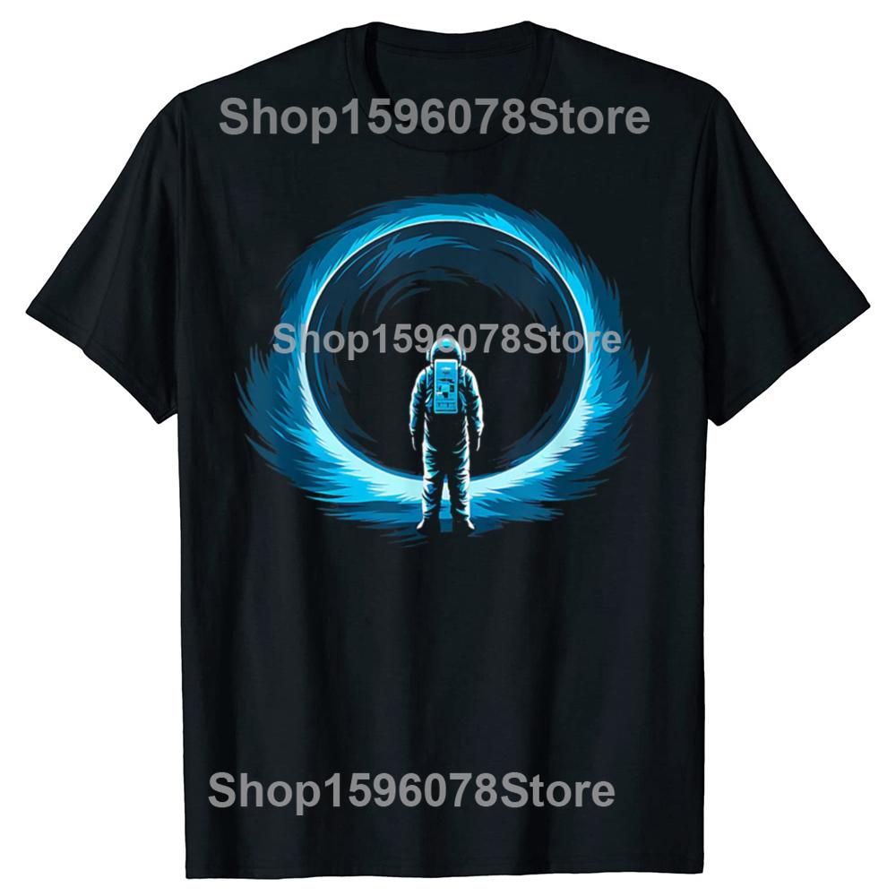 Funny Black Hole Physics Universe Graphic T Shirts Men Cotton Humor Streetwear Tee Shirt Short Sleeve Unisex Loose Clothing