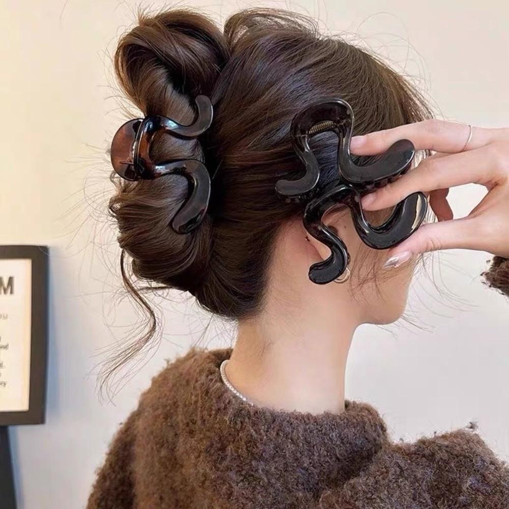 Matte Finish Shark Clip Large Ponytail Clip New Acrylic Hair Claw  Headwear Accessories