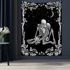 Lovers Skull Tapestry Wall Hanging Witchcraft Black And White Romantic Skeleton Hallucinatory Tapitz Dormitory Home Decor