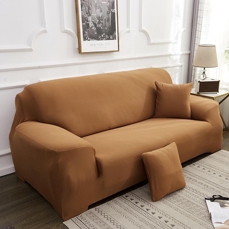 Высокоэластичный Однотонный Чехол для Дивана из Искусственного Молочного Шелка Легко Устанавливается Ткань, Устойчивая к Пятнам от Животных Мягкий и Приятный для Кожи