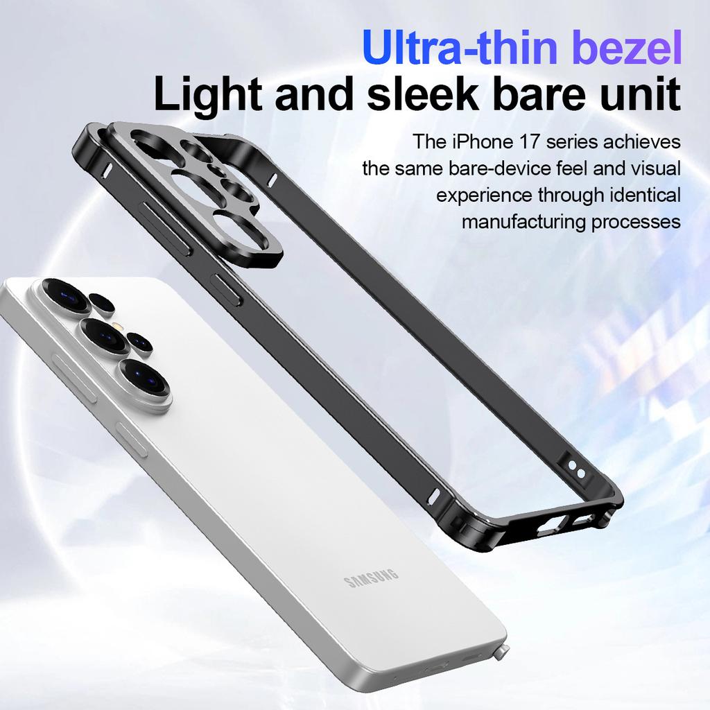 Алюминиевый сплав Рама Теплоотвод Прочный Бронированный Чехол Для S26 Ultra Plus S25 Ощущение голого металла Четыре угла Ударопрочный Жесткий Чехол