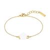 Trendy Non-Fading Stainless Steel Magnetic Bracelet for Men - 18K Gold Plated Adjustable Watch Band Chain Style Bracelet