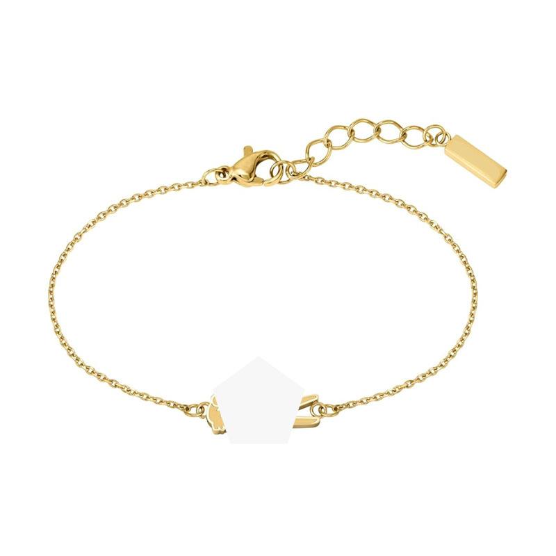 Trendy Non-Fading Stainless Steel Magnetic Bracelet for Men - 18K Gold Plated Adjustable Watch Band Chain Style Bracelet