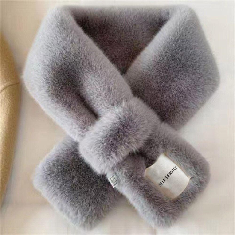 Bib Cross Scarf Thickening Winter Scarves Warm Neck Cover Snood Cowl Tube Autumn Winter
